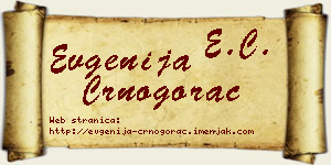 Evgenija Crnogorac vizit kartica